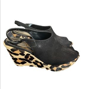 VANELI Black open toe wedge sandal Size 8.5